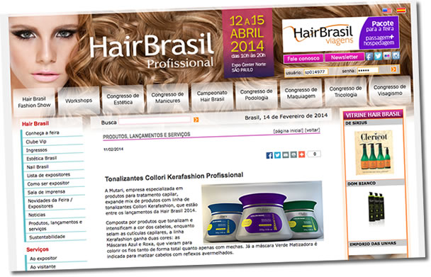 Lançamentos Mutari já são notícia na Hair Brasil